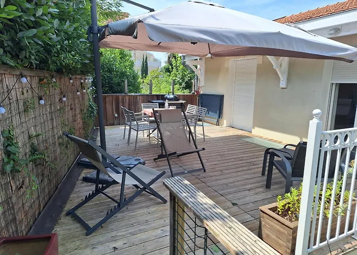 Charmante Avec Terrasse Et Garage à Arcachon, Proche Centre Et Plages - Fr-1-474-61 Villa *